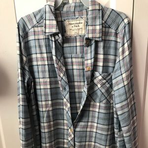 Abercrombie & Fitch Blue Flannel Shirt